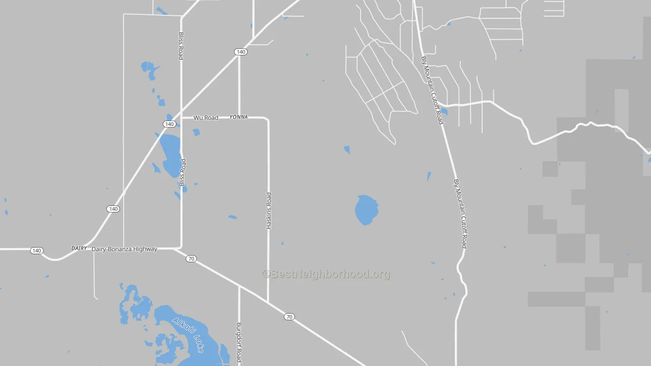 Transit Grade map of Yonna, OR