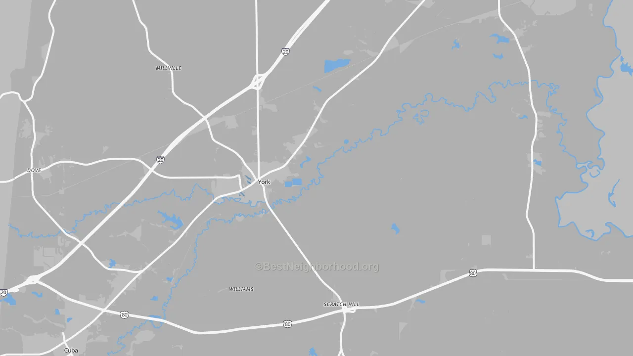 Transit Grade map of York, AL