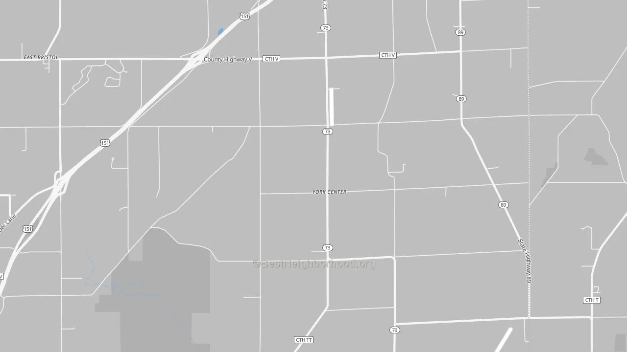 Transit Grade map of York Center, WI