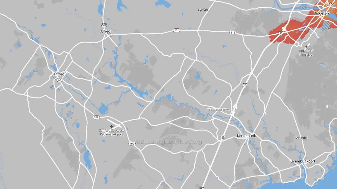 Transit Grade map of York County, ME