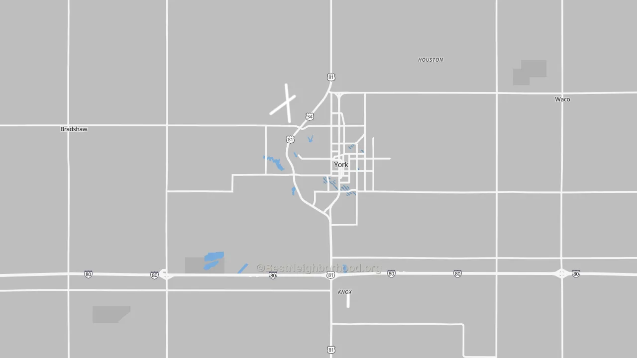 Transit Grade map of York County, NE