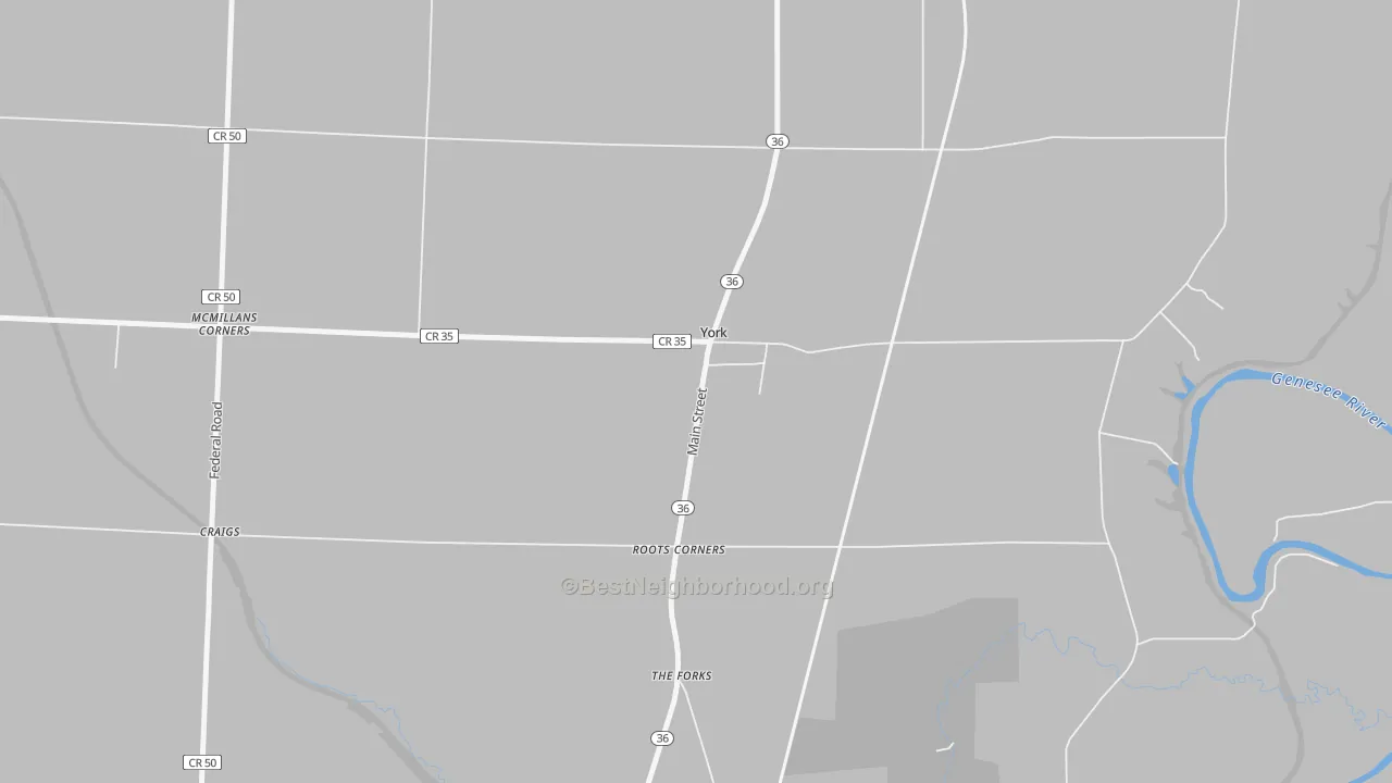 Transit Grade map of York Hamlet, NY