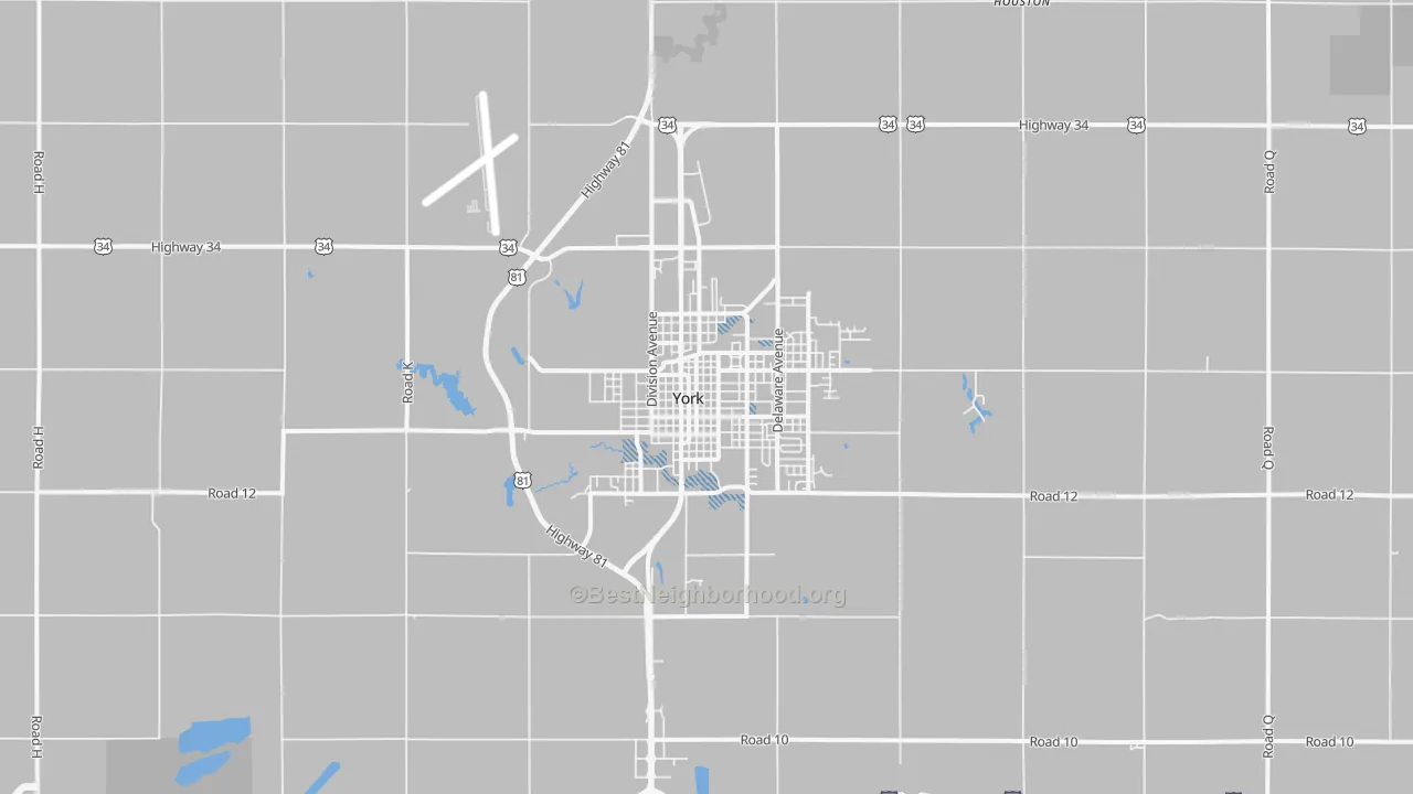 Transit Grade map of York, NE