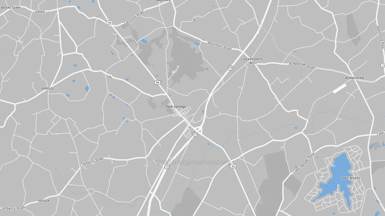 Transit Grade map of York Springs, PA