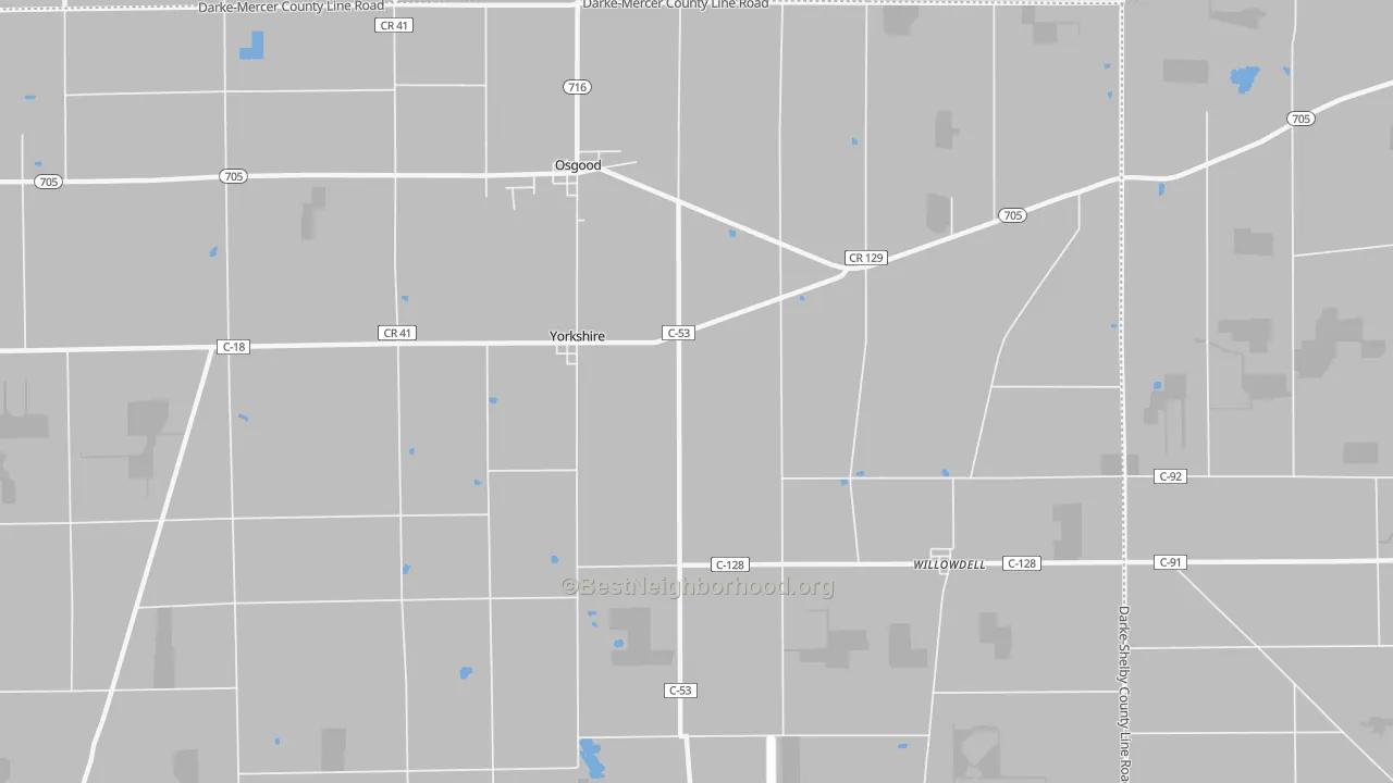 Transit Grade map of Yorkshire, OH