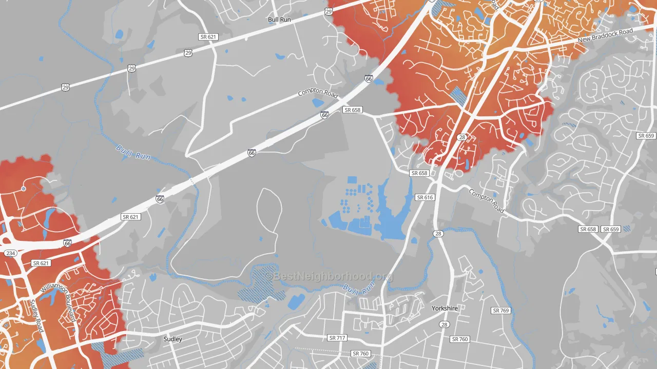 Transit Grade map of Yorkshire Park, VA