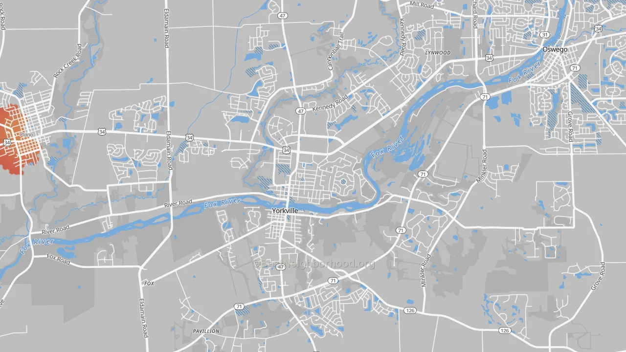 Transit Grade map of Yorkville, IL