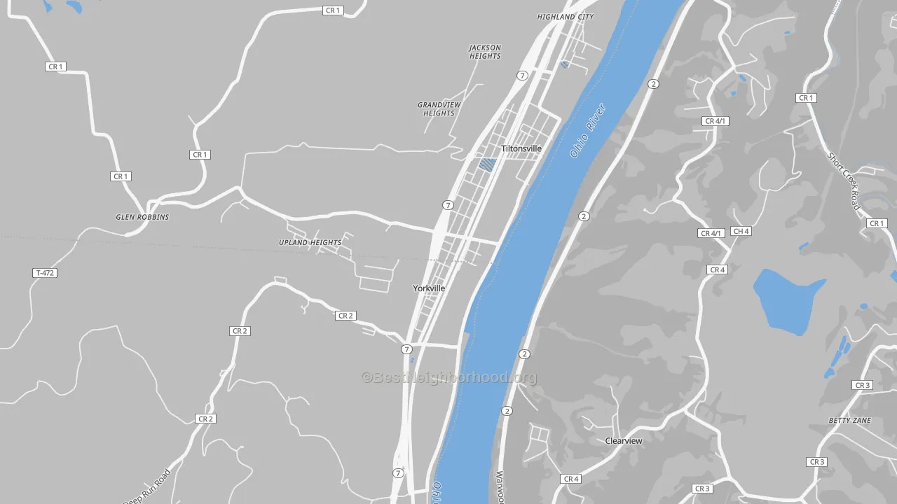 Transit Grade map of Yorkville, OH
