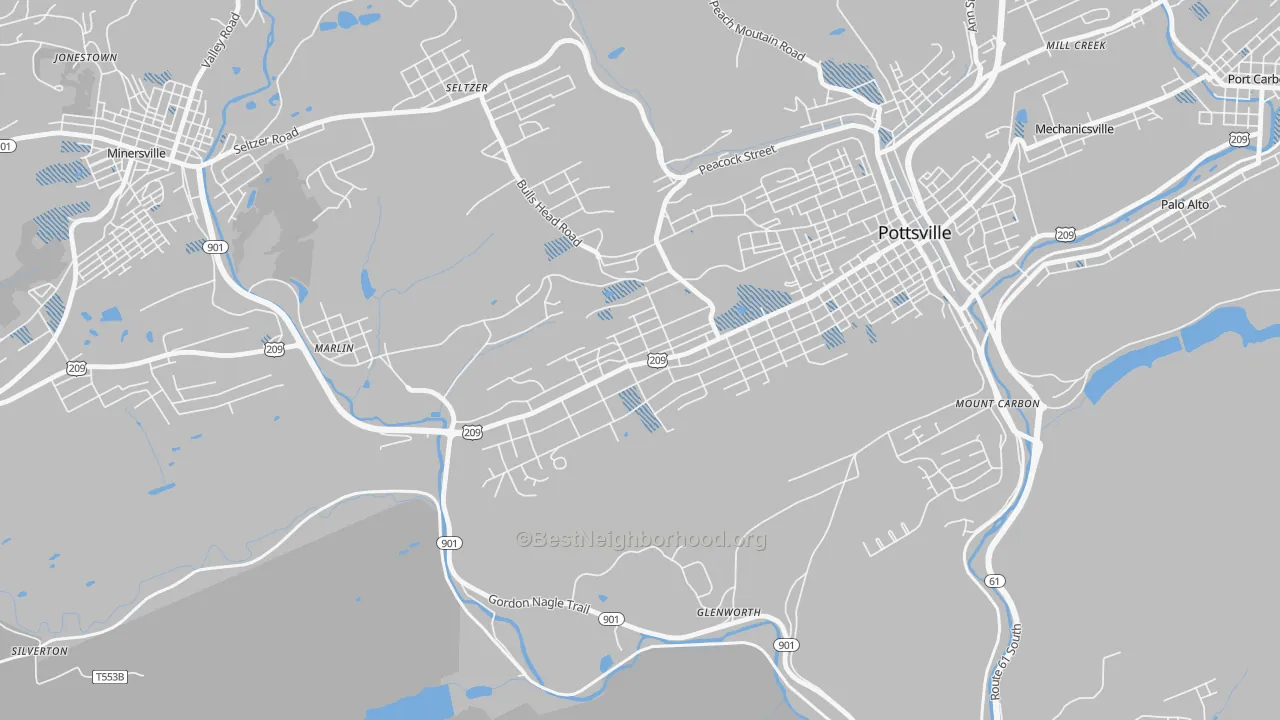Transit Grade map of Yorkville, Pottsville, PA