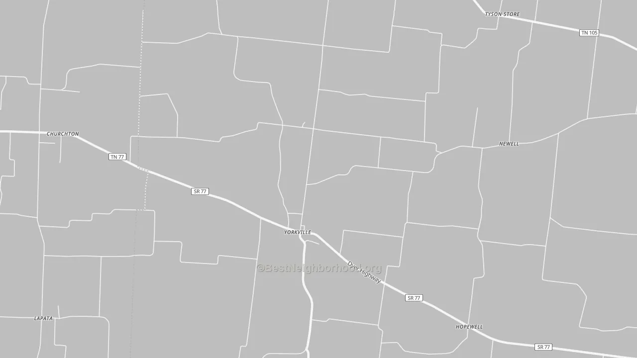 Transit Grade map of Yorkville, TN