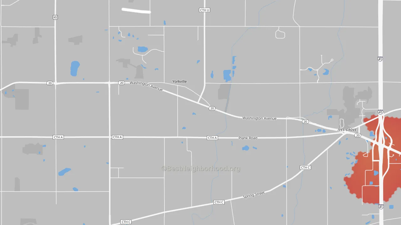Transit Grade map of Yorkville, WI