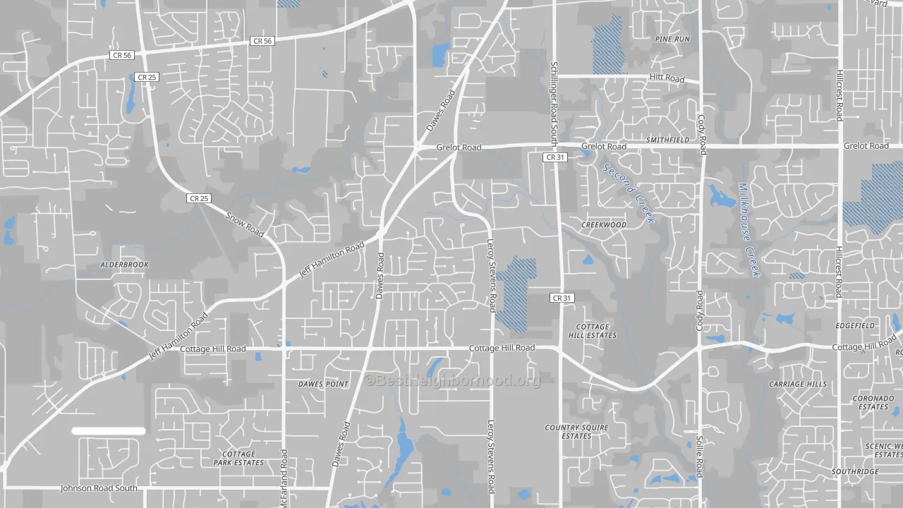 Transit Grade map of Yorkwood, Mobile, AL