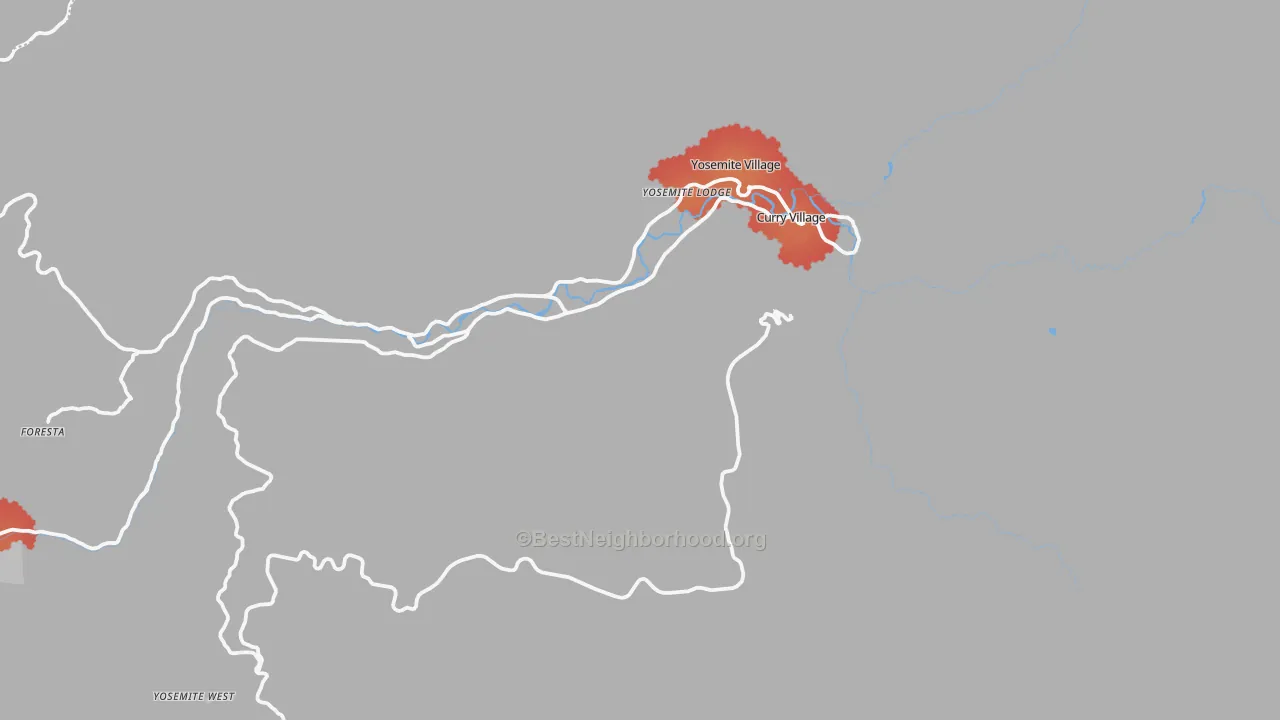 Transit Grade map of Yosemite National Park, CA
