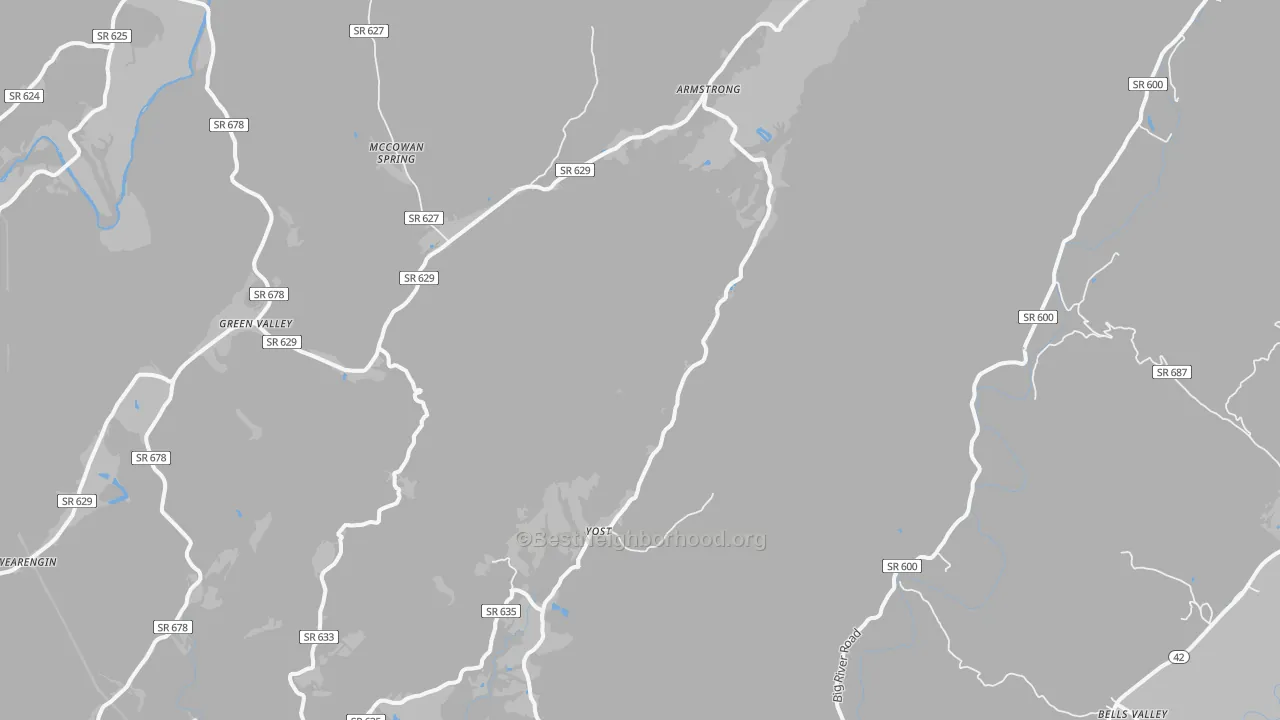 Transit Grade map of Yost, VA