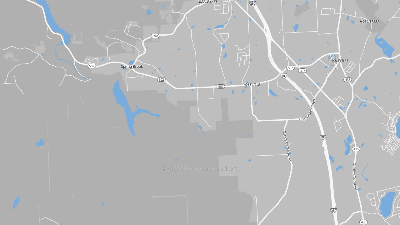 Transit Grade map of Yostville, PA