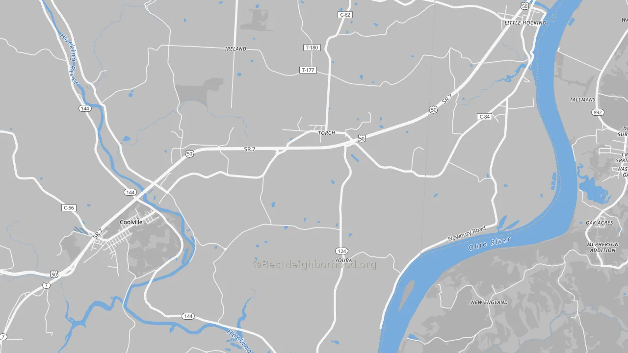 Transit Grade map of Youba, OH