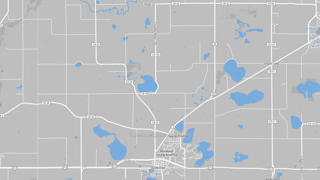 Transit Grade map of Young America, MN