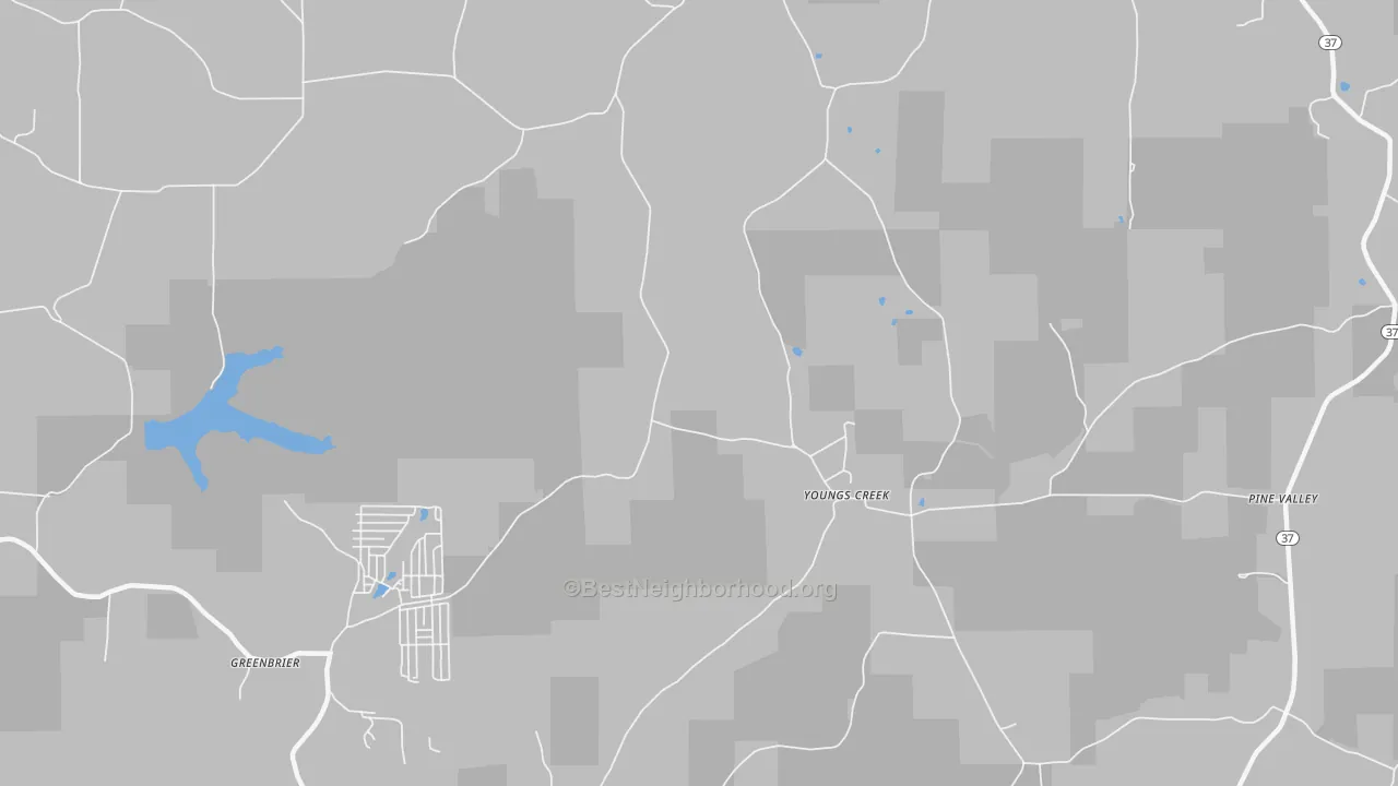 Transit Grade map of Youngs Creek, IN