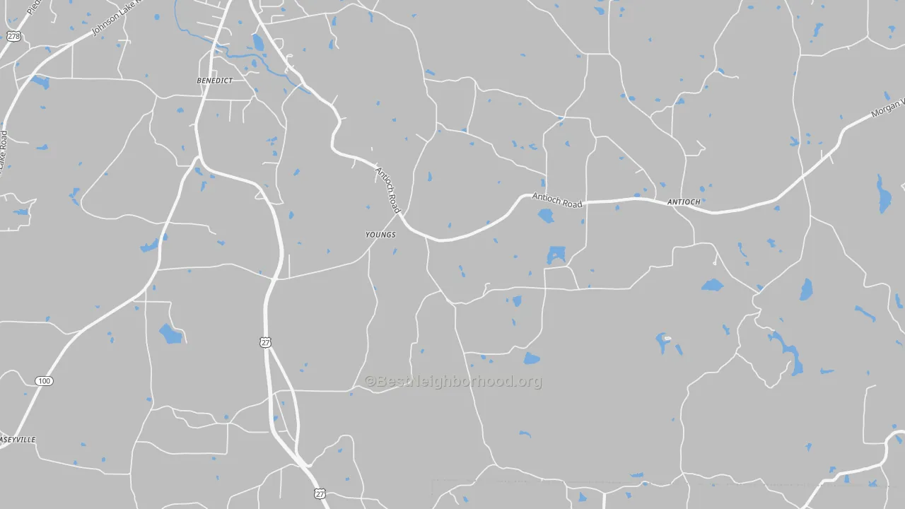 Transit Grade map of Youngs, GA