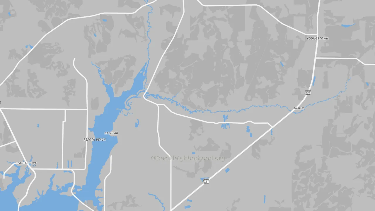 Transit Grade map of Youngstown, FL