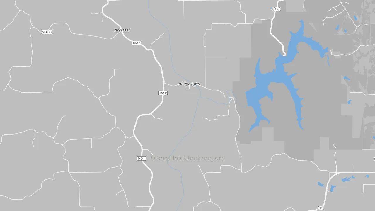 Transit Grade map of Youngstown, MO