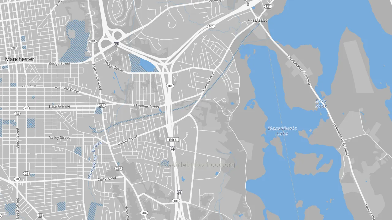 Transit Grade map of Youngsville, Manchester, NH