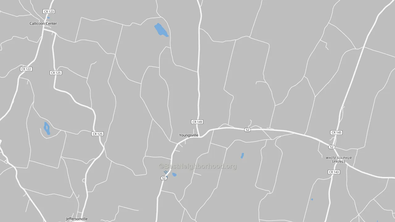 Transit Grade map of Youngsville, NY