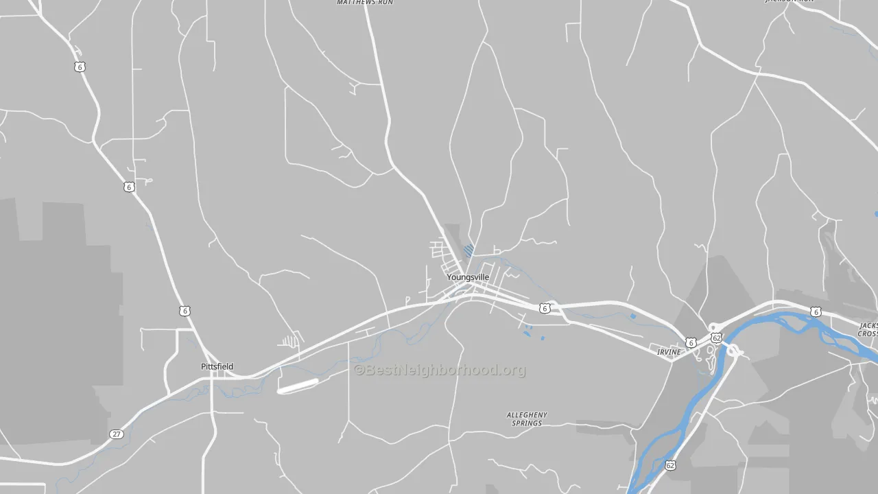 Transit Grade map of Youngsville, PA