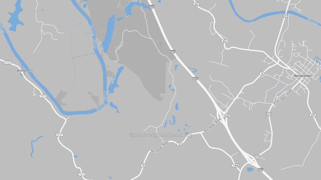 Transit Grade map of Youngtown, KY