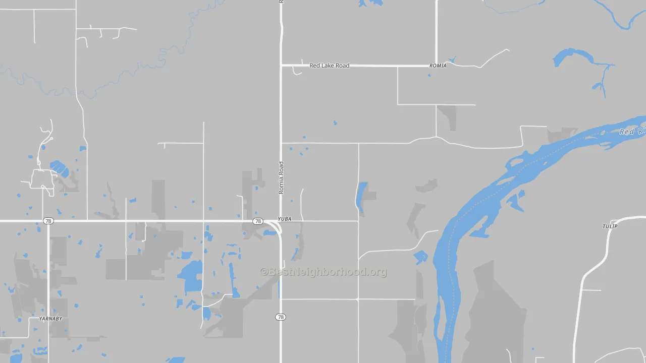 Transit Grade map of Yuba, OK
