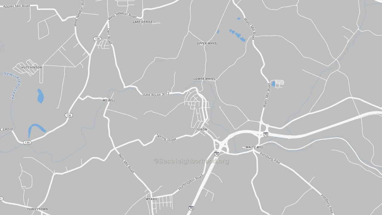 Transit Grade map of Yukon, PA
