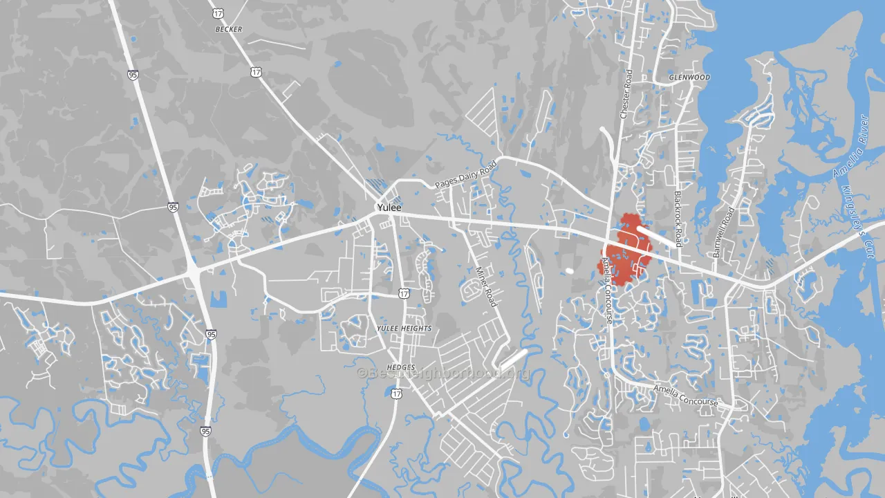 Transit Grade map of Yulee, FL
