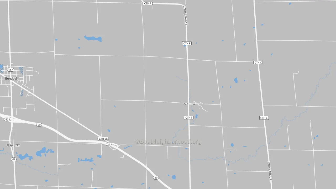 Transit Grade map of Zachow, WI