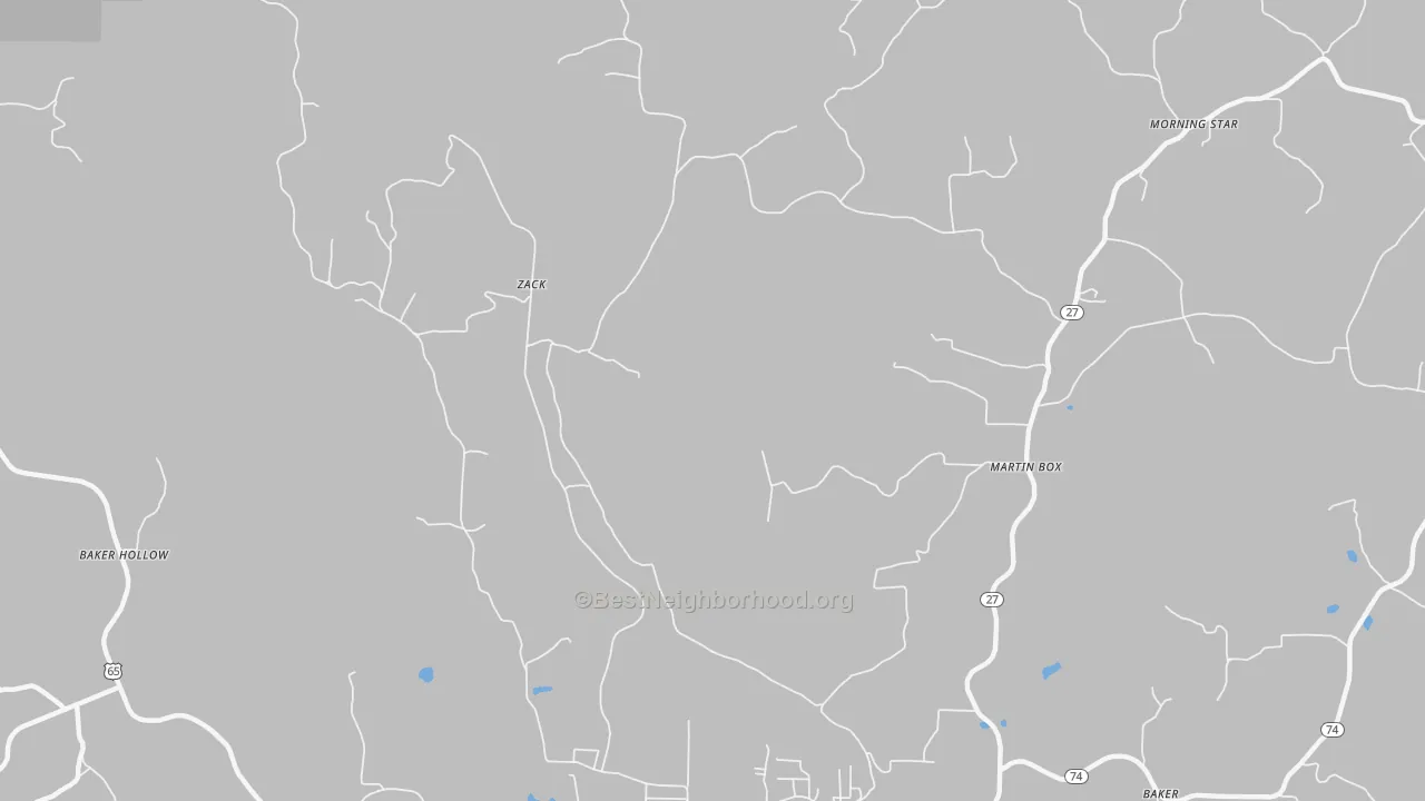 Transit Grade map of Zack, AR