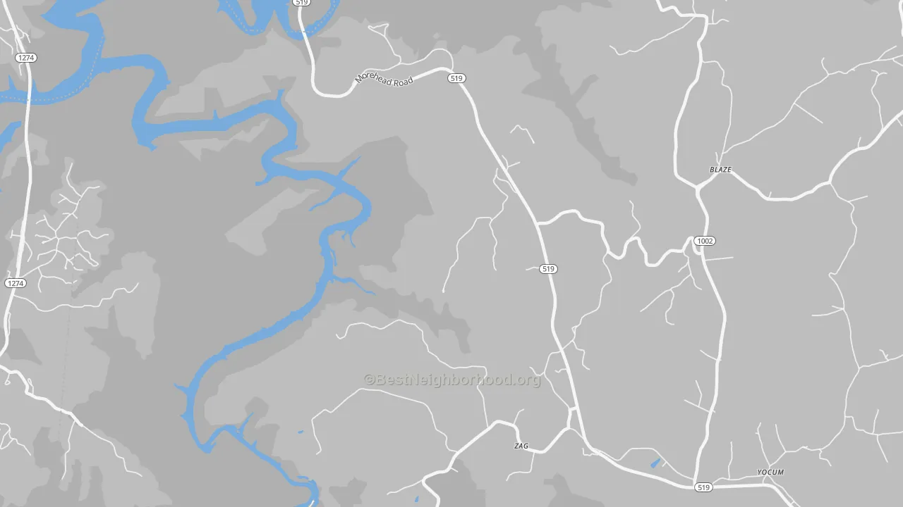 Transit Grade map of Zag, KY