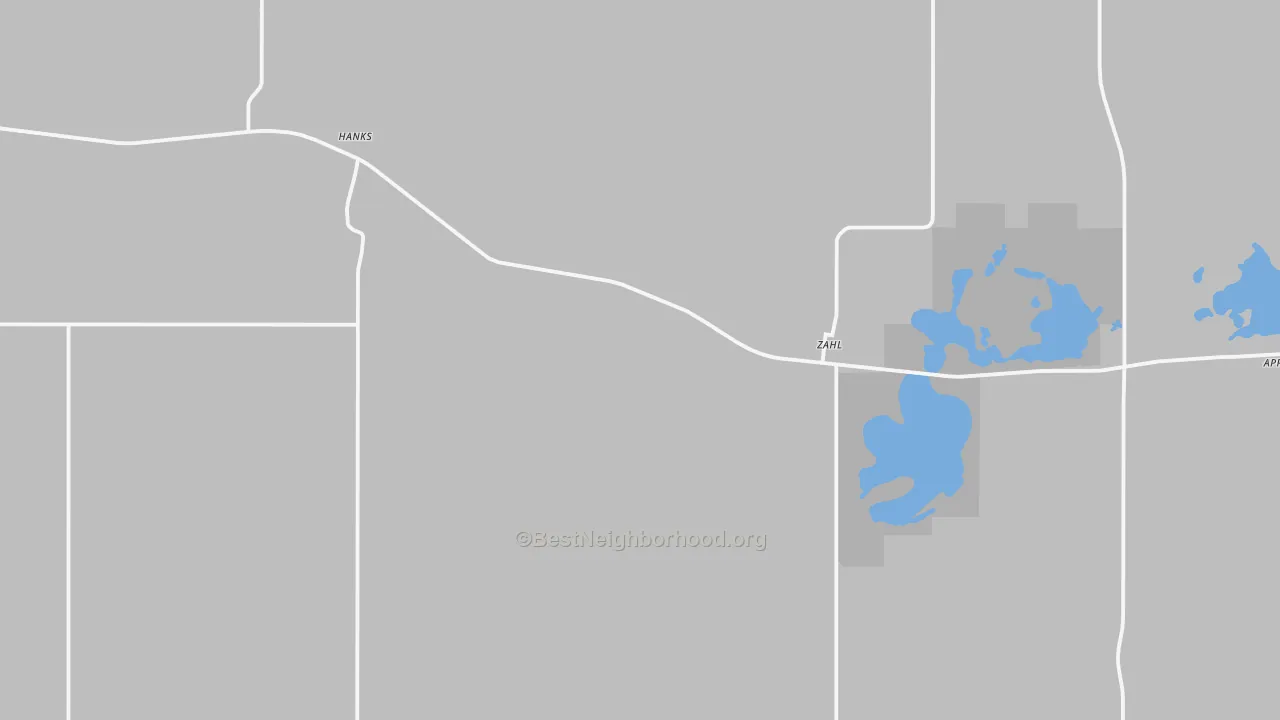 Transit Grade map of Zahl, ND