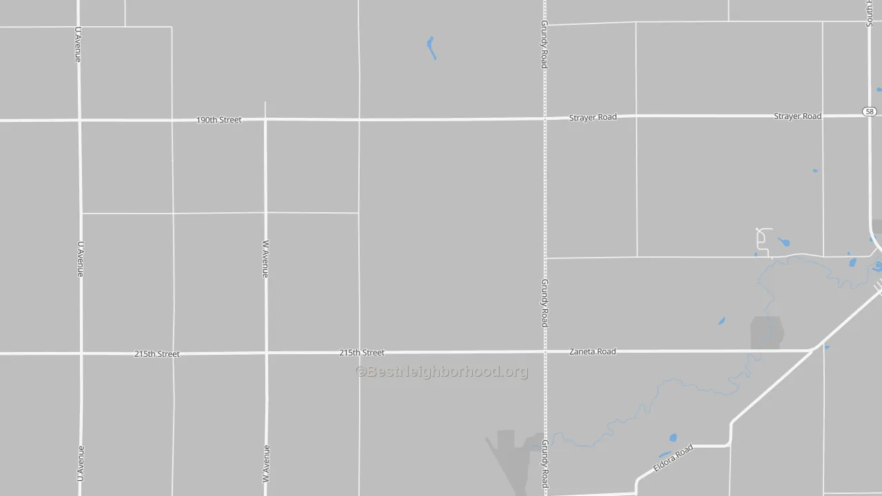 Transit Grade map of Zaneta, IA