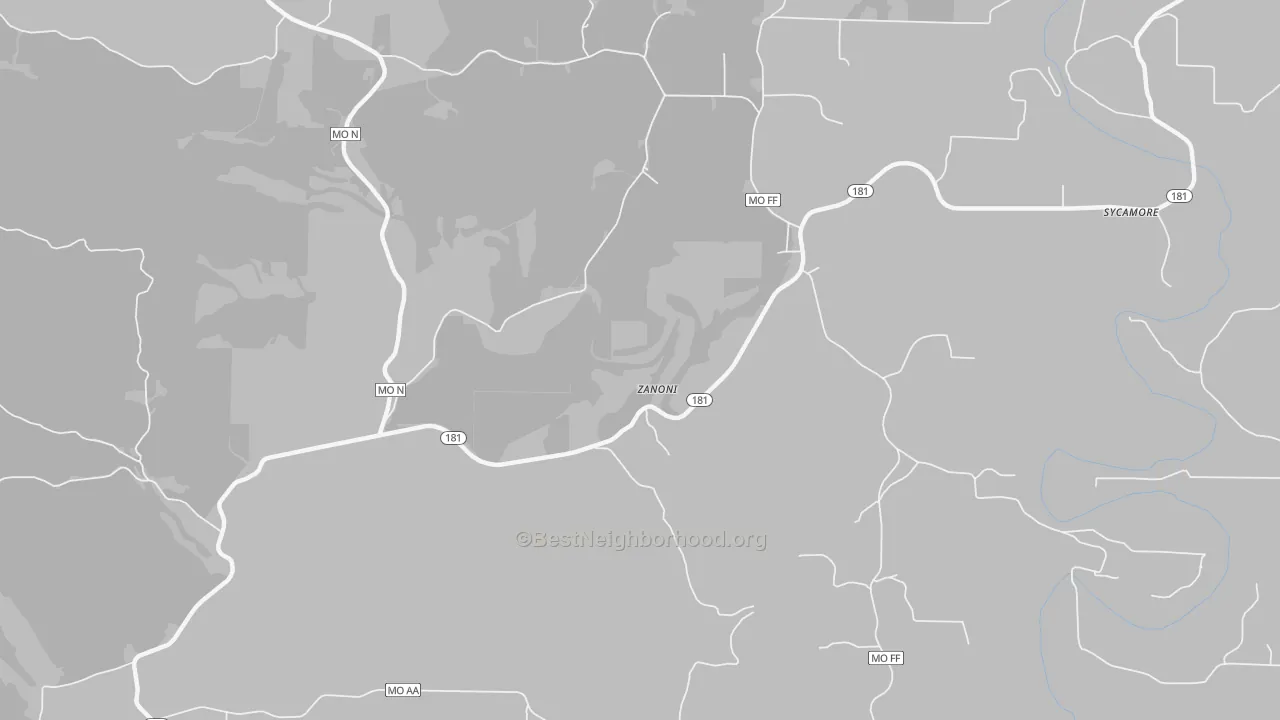 Transit Grade map of Zanoni, MO
