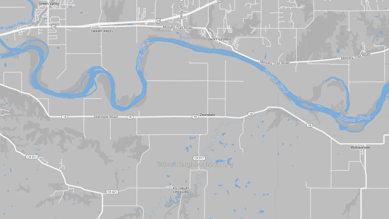 Transit Grade map of Zeandale, KS