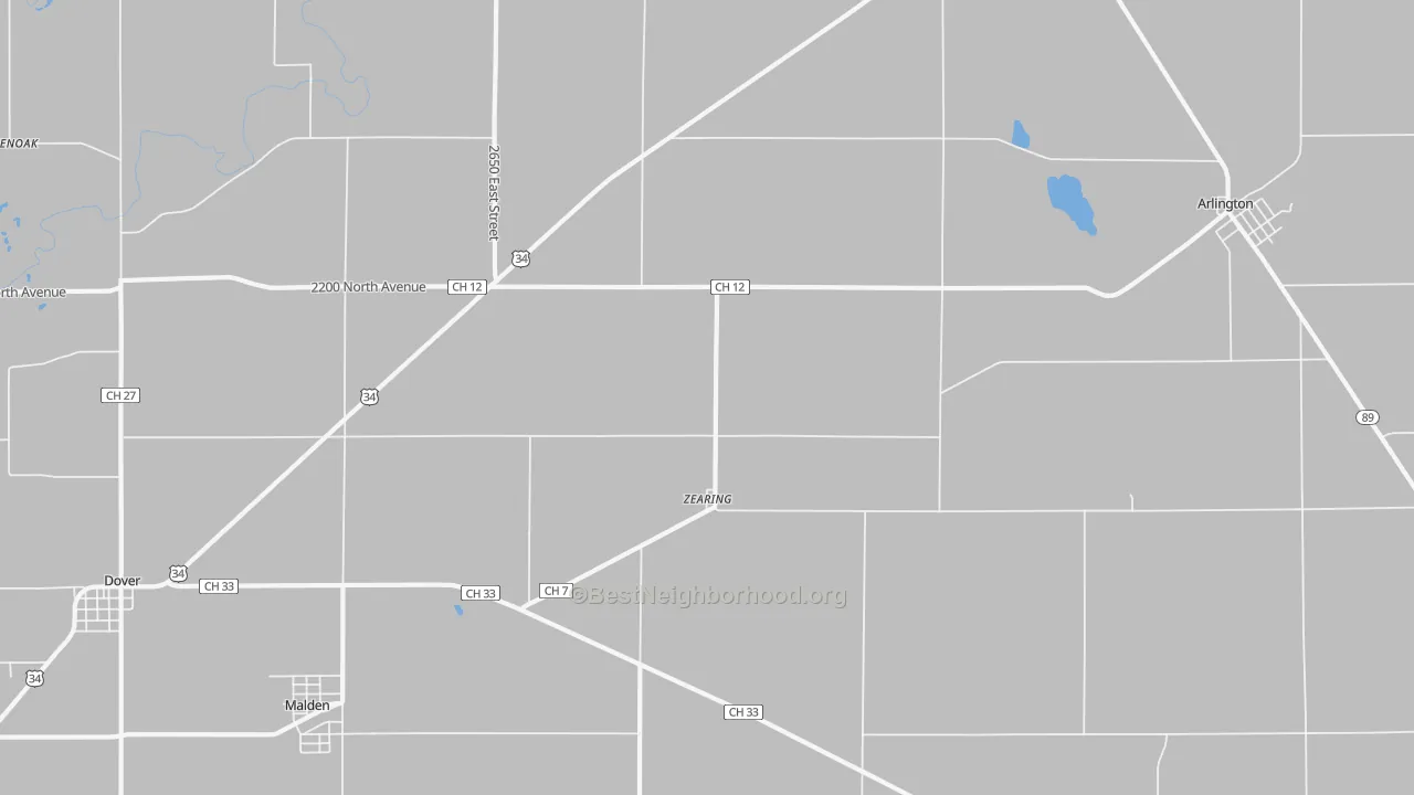 Transit Grade map of Zearing, IL
