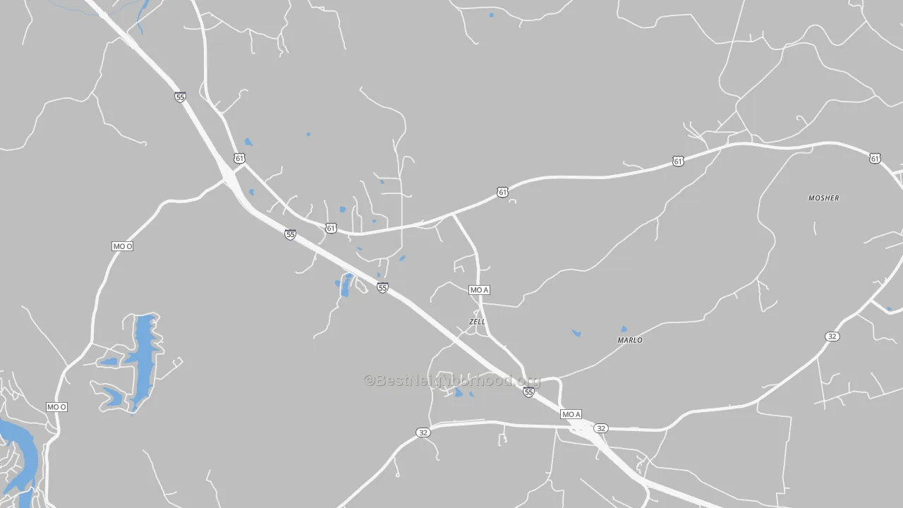 Transit Grade map of Zell, MO