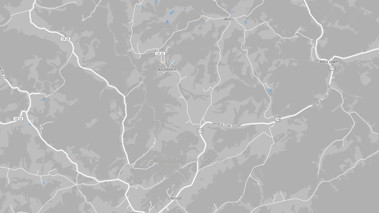 Transit Grade map of Zenith, WV
