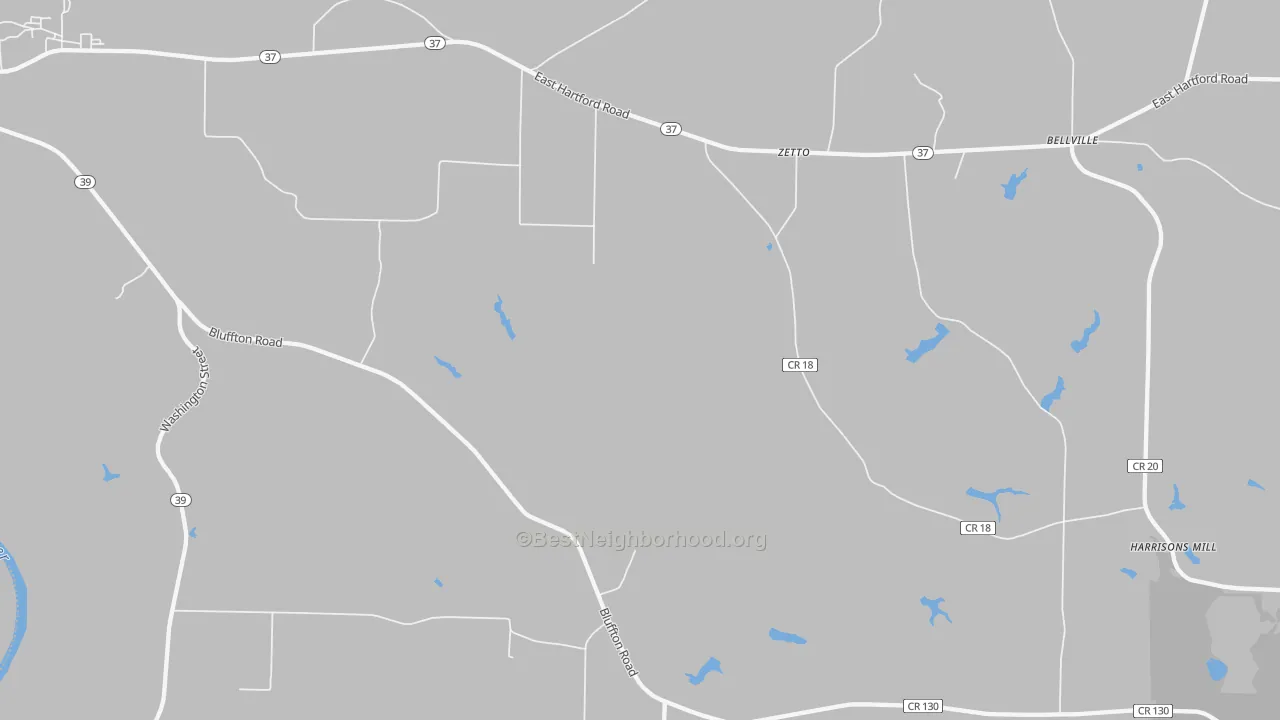 Transit Grade map of Zetto, GA