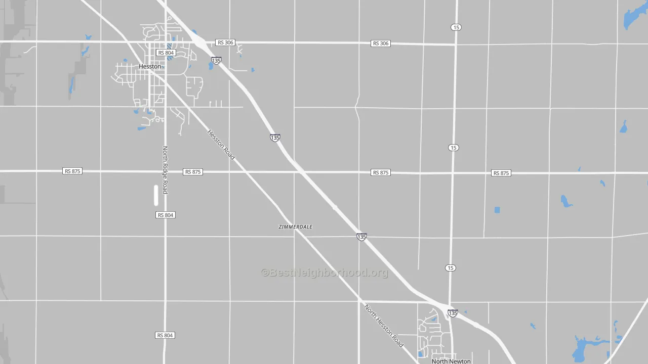Transit Grade map of Zimmerdale, KS