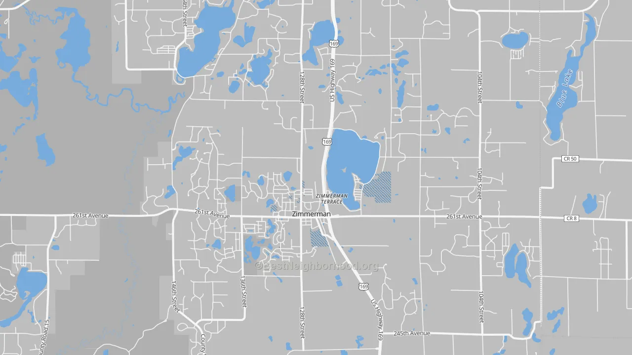 Transit Grade map of Zimmerman, MN