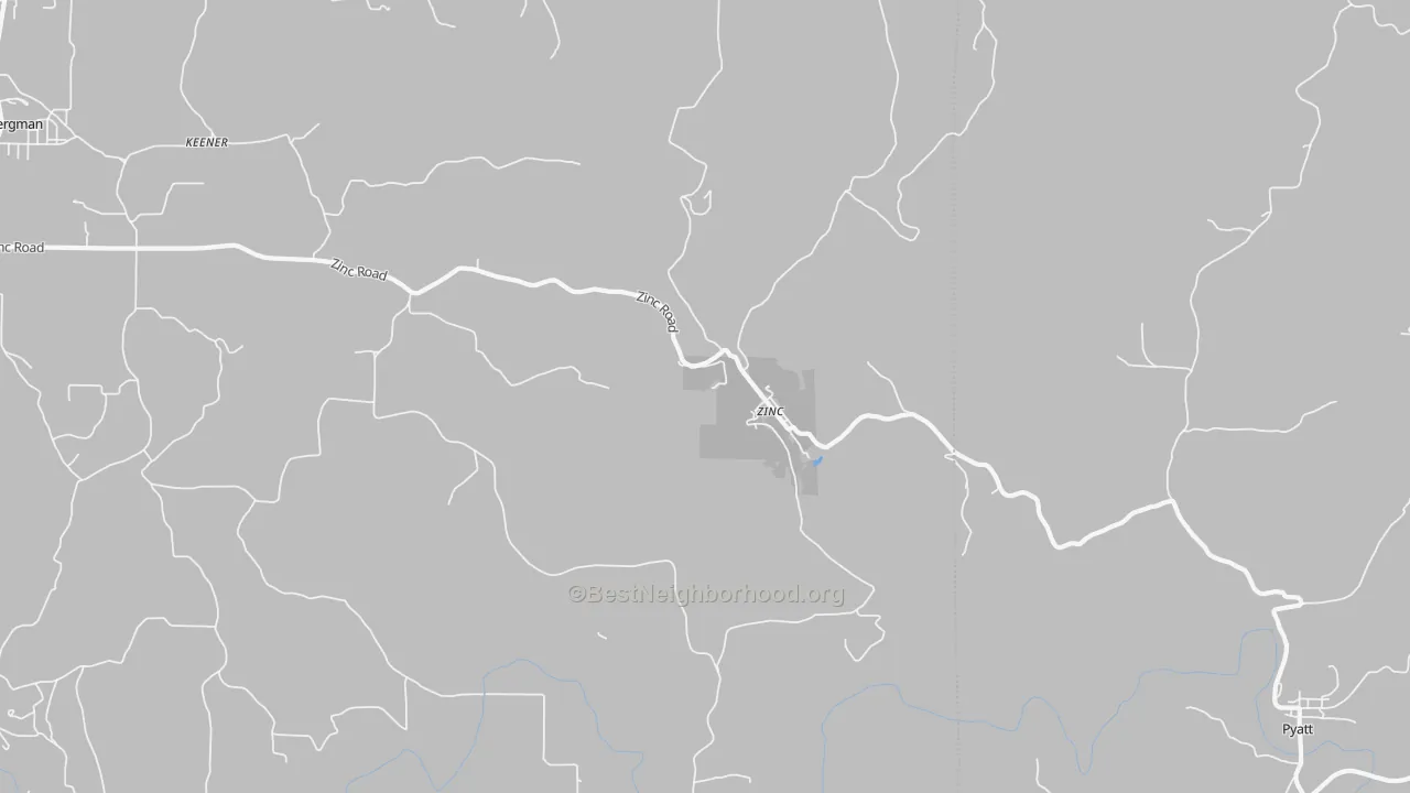 Transit Grade map of Zinc, AR