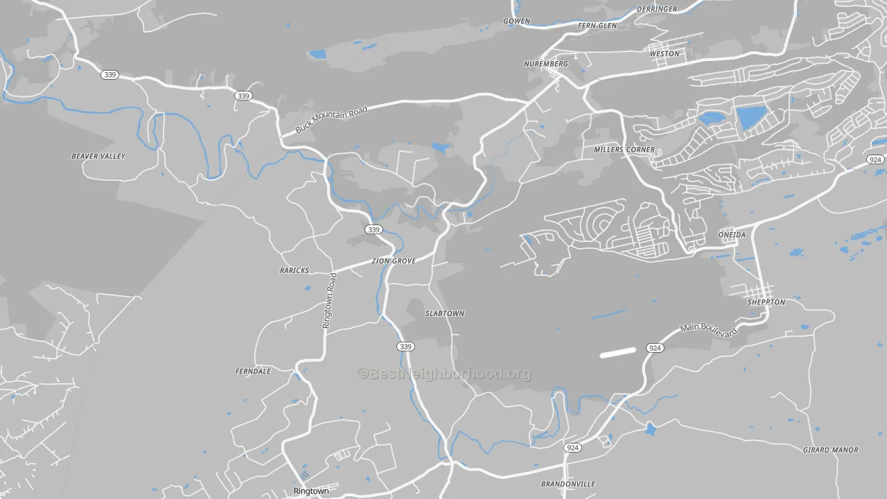 Transit Grade map of Zion Grove, PA