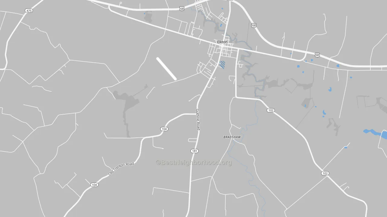 Transit Grade map of Zion, KY