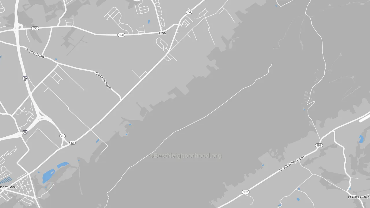 Transit Grade map of Zion, PA