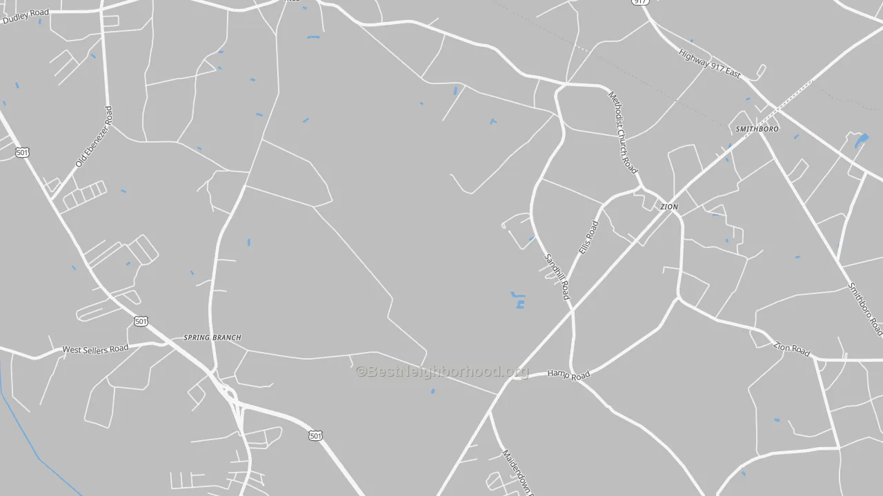 Transit Grade map of Zion, SC